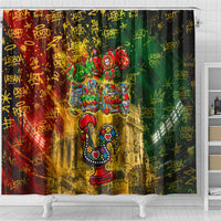 Portugal Football Champions 2026 Shower Curtain Urban Graffiti Street Art Galo De Barcelos