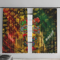 Portugal Football Champions 2026 Window Curtain Urban Graffiti Street Art Galo De Barcelos