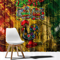 Portugal Football Champions 2026 Window Curtain Urban Graffiti Street Art Galo De Barcelos