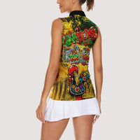 Portugal Football Champions 2026 Women Sleeveless Polo Shirt Urban Graffiti Street Art Galo De Barcelos
