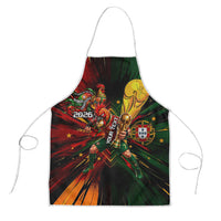 Personalized Portugal Football Champions 2026 Apron Rooster Mascot Comic Trophy Soccer Ball