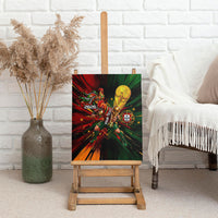 Personalized Portugal Football Champions 2026 Canvas Wall Art Rooster Mascot Comic Trophy Soccer Ball