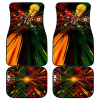 Personalized Portugal Football Champions 2026 Car Mats Rooster Mascot Comic Trophy Soccer Ball
