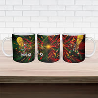 Personalized Portugal Football Champions 2026 Ceramic Mug Rooster Mascot Comic Trophy Soccer Ball