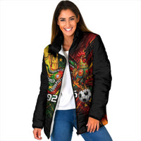 Personalized Portugal Football Champions 2026 Padded Jacket Rooster Mascot Comic Trophy Soccer Ball