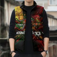 Personalized Portugal Football Champions 2026 Sleeveless Puffer Jacket Rooster Mascot Comic Trophy Soccer Ball