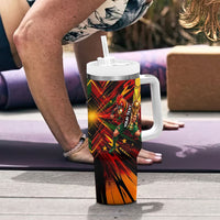 Personalized Portugal Football Champions 2026 Tumbler With Handle Rooster Mascot Comic Trophy Soccer Ball