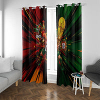Personalized Portugal Football Champions 2026 Window Curtain Rooster Mascot Comic Trophy Soccer Ball