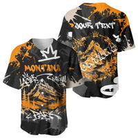 Personalized Montana Glacier National Park Baseball Jersey Urban Graffiti Street Art Paint Splatter