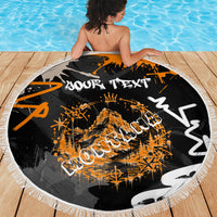 Personalized Montana Glacier National Park Beach Blanket Urban Graffiti Street Art Paint Splatter