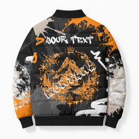 Personalized Montana Glacier National Park Bomber Puffer Jacket Urban Graffiti Street Art Paint Splatter
