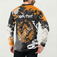 Personalized Montana Glacier National Park Button Sweatshirt Urban Graffiti Street Art Paint Splatter