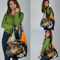 Personalized Montana Glacier National Park Grocery Bag Urban Graffiti Street Art Paint Splatter