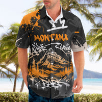 Personalized Montana Glacier National Park Hawaiian Shirt Urban Graffiti Street Art Paint Splatter