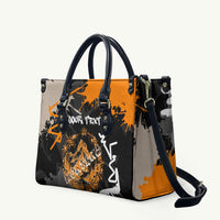 Personalized Montana Glacier National Park Leather Bag Urban Graffiti Street Art Paint Splatter