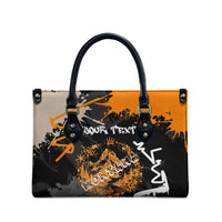 Personalized Montana Glacier National Park Leather Bag Urban Graffiti Street Art Paint Splatter