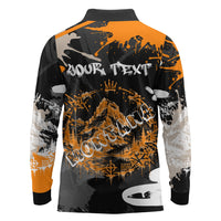 Personalized Montana Glacier National Park Long Sleeve Polo Shirt Urban Graffiti Street Art Paint Splatter