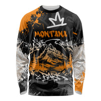 Personalized Montana Glacier National Park Long Sleeve Shirt Urban Graffiti Street Art Paint Splatter