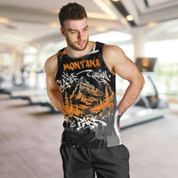 Personalized Montana Glacier National Park Men Tank Top Urban Graffiti Street Art Paint Splatter