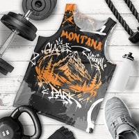 Personalized Montana Glacier National Park Men Tank Top Urban Graffiti Street Art Paint Splatter
