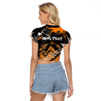 Personalized Montana Glacier National Park Raglan Cropped T Shirt Urban Graffiti Street Art Paint Splatter