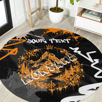 Personalized Montana Glacier National Park Round Carpet Urban Graffiti Street Art Paint Splatter