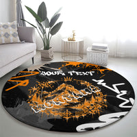 Personalized Montana Glacier National Park Round Carpet Urban Graffiti Street Art Paint Splatter