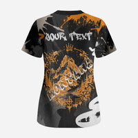 Personalized Montana Glacier National Park Scrub Top Urban Graffiti Street Art Paint Splatter