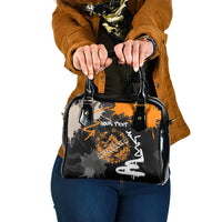 Personalized Montana Glacier National Park Shoulder Handbag Urban Graffiti Street Art Paint Splatter