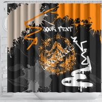 Personalized Montana Glacier National Park Shower Curtain Urban Graffiti Street Art Paint Splatter