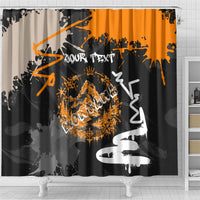 Personalized Montana Glacier National Park Shower Curtain Urban Graffiti Street Art Paint Splatter