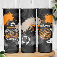 Personalized Montana Glacier National Park Skinny Tumbler Urban Graffiti Street Art Paint Splatter