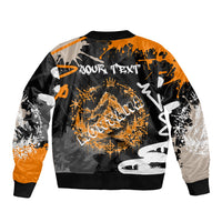 Personalized Montana Glacier National Park Sleeve Zip Bomber Jacket Urban Graffiti Street Art Paint Splatter