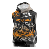 Personalized Montana Glacier National Park Sleeveless Hoodie Urban Graffiti Street Art Paint Splatter