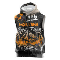 Personalized Montana Glacier National Park Sleeveless Zip Hoodie Urban Graffiti Street Art Paint Splatter