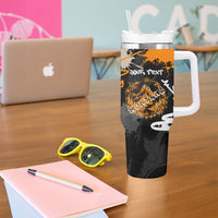 Personalized Montana Glacier National Park Tumbler With Handle Urban Graffiti Street Art Paint Splatter