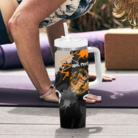 Personalized Montana Glacier National Park Tumbler With Handle Urban Graffiti Street Art Paint Splatter