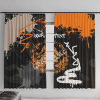 Personalized Montana Glacier National Park Window Curtain Urban Graffiti Street Art Paint Splatter