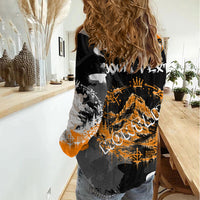 Personalized Montana Glacier National Park Women Casual Shirt Urban Graffiti Street Art Paint Splatter