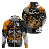 Personalized Montana Glacier National Park Zip Hoodie Urban Graffiti Street Art Paint Splatter