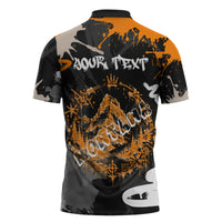 Personalized Montana Glacier National Park Zipper Polo Shirt Urban Graffiti Street Art Paint Splatter