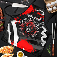 Personalized Montana Grizzly Bear and Bison Apron Urban Graffiti Grunge Paint Splatter