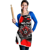 Personalized Montana Grizzly Bear and Bison Apron Urban Graffiti Grunge Paint Splatter