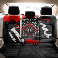 Personalized Montana Grizzly Bear and Bison Back Car Seat Cover Urban Graffiti Grunge Paint Splatter