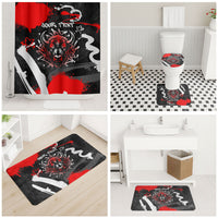 Personalized Montana Grizzly Bear and Bison Bathroom Set Urban Graffiti Grunge Paint Splatter