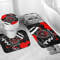 Personalized Montana Grizzly Bear and Bison Bathroom Set Urban Graffiti Grunge Paint Splatter