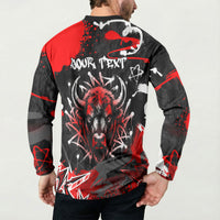 Personalized Montana Grizzly Bear and Bison Button Sweatshirt Urban Graffiti Grunge Paint Splatter