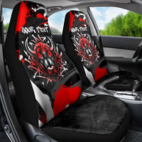 Personalized Montana Grizzly Bear and Bison Car Seat Cover Urban Graffiti Grunge Paint Splatter
