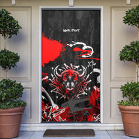 Personalized Montana Grizzly Bear and Bison Door Cover Urban Graffiti Grunge Paint Splatter