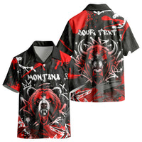 Personalized Montana Grizzly Bear and Bison Kid Hawaiian Shirt Urban Graffiti Grunge Paint Splatter